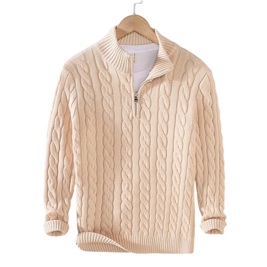 Claudio Cable Knit Quarter-Zip | CHARM CULTURE™